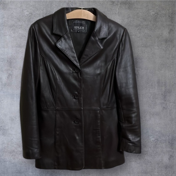 Adler Collection Jackets & Blazers - Adler Collection Women's Brown Leather Jacket Coat Medium